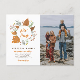New Home Thanksgiving Photo Moving Announcement Postcard