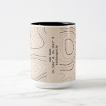 New Home Topography Coordinates House Warming Gift Two-Tone Coffee Mug<br><div class="desc">A modern.design featuring a topography illustration. Customize with new coordinates and city name,  you could only leave the coordinates for a more minimalistic look. Google coordinates by searching for "city coordinates"</div>
