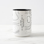 New Home Topography Coordinates House Warming Gift Two-Tone Coffee Mug<br><div class="desc">A modern.design featuring a topography illustration. Customize with new coordinates and city name,  you could only leave the coordinates for a more minimalistic look. Google coordinates by searching for "city coordinates"</div>