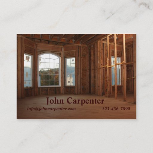 Customizable New home under construction business card template