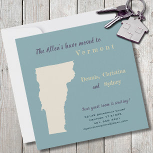 New Home Vermont Moving Announcement Postcard