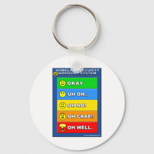 New Homeland Security Advisory System - Funny Keychain