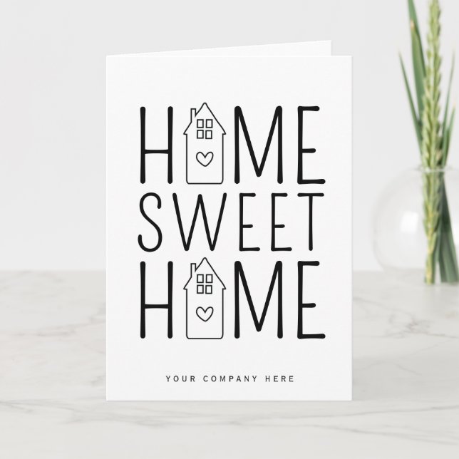 New Homeowner Home Sweet Home Real Estate Card (Front)