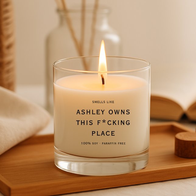 New Homeowner House Warming Gift Funny Scented Candle (New Home Owner Housewarming Present Personalized Smell like Candle Funny Custom Minimalist)