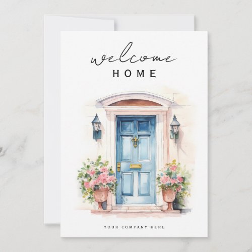 New Homeowner Welcome Home Front Door Realty Card
