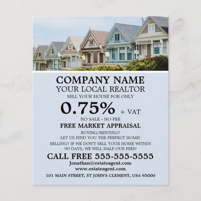 New Homes, Realtor, Estate Agent Advertising Flyer (Front)