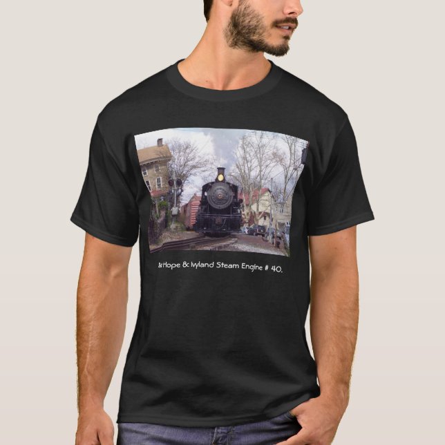 New Hope & Ivyland Railroad  Steam Engine # 40 T-Shirt (Front)