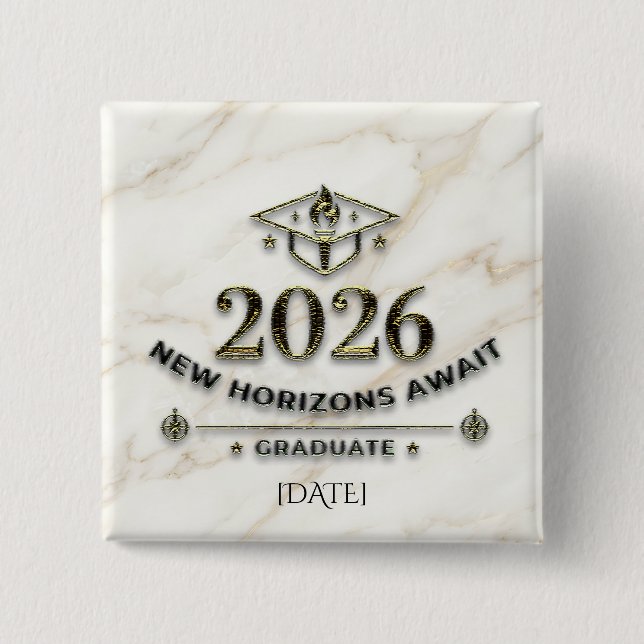 New Horizons Await / New Horizons Button (Front)
