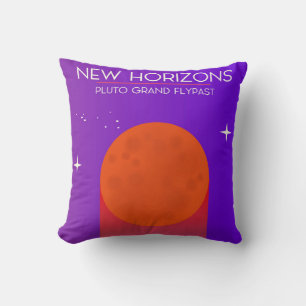 New Horizons Pluto Grand Flypast space art. Throw Pillow