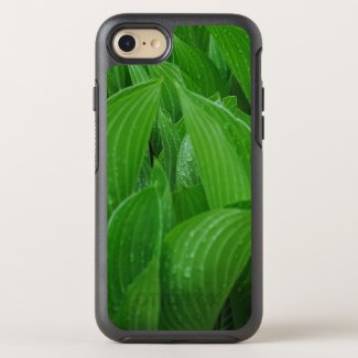 New Hosta Leaves with Raindrops OtterBox Symmetry iPhone 7 Case