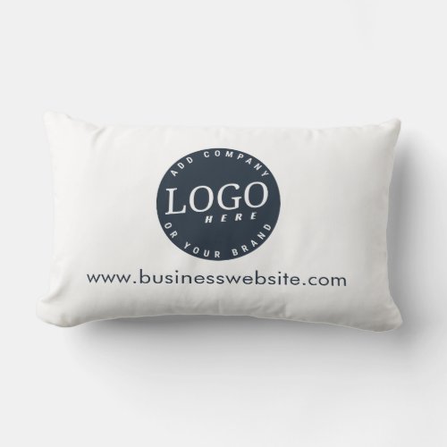 New Hotel Business Logo Slogan and Website Address Lumbar Pillow
