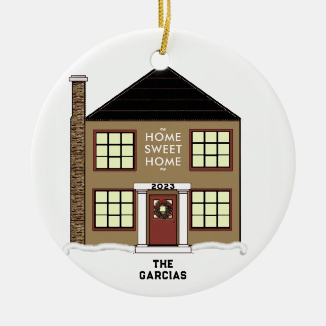 New House 2023 Collectible Ceramic Ornament (Front)
