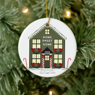 New House 2026 Christmas Ceramic Ornament