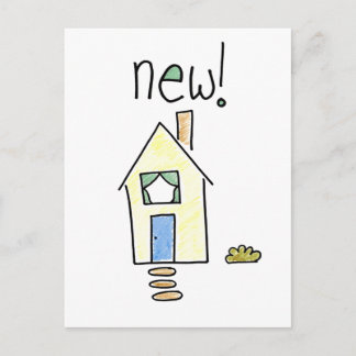 New House! Announcement Postcard