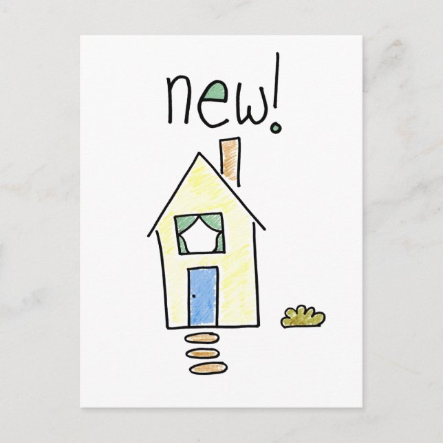 New House! Announcement Postcard (Front)