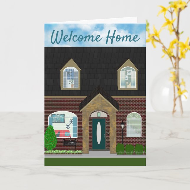 New House Congratulations Card (Yellow Flower)