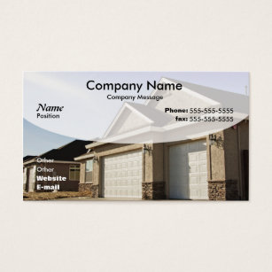 Garage Door Business Cards Templates Zazzle New House Construction Business Card