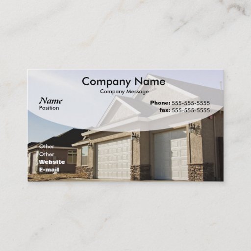 Customizable New House Construction Business Card