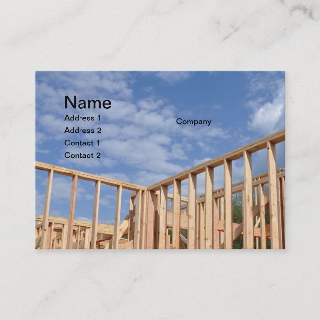 new house construction business card (Front)