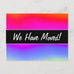 [ Thumbnail: New House; Fun Multicolored Rainbow-Like Pattern Postcard ]