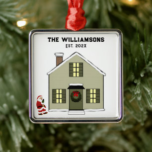 New House Metal Ornament