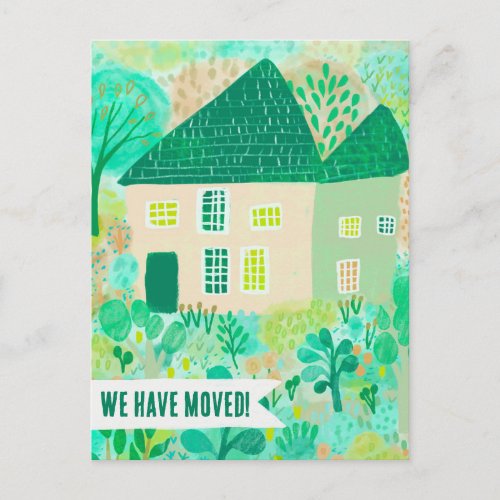 New House Moving Announcement Change Address Sweet Postcard