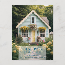 New House Moving Announcement CUSTOM Photo Postcard