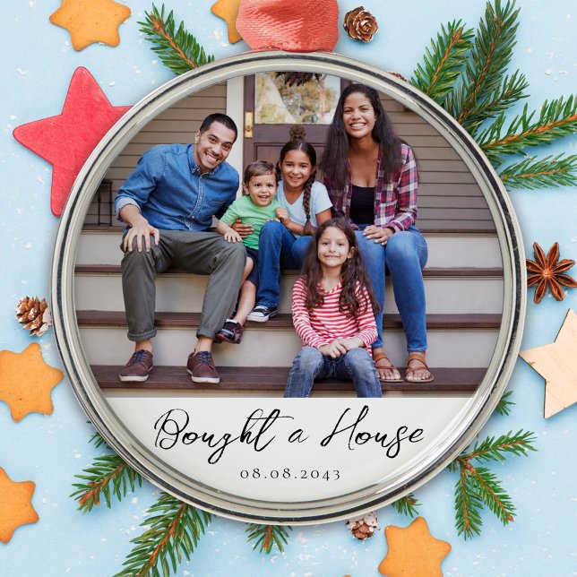 New House Photo Keepsake Metal Ornament (Creator Uploaded)