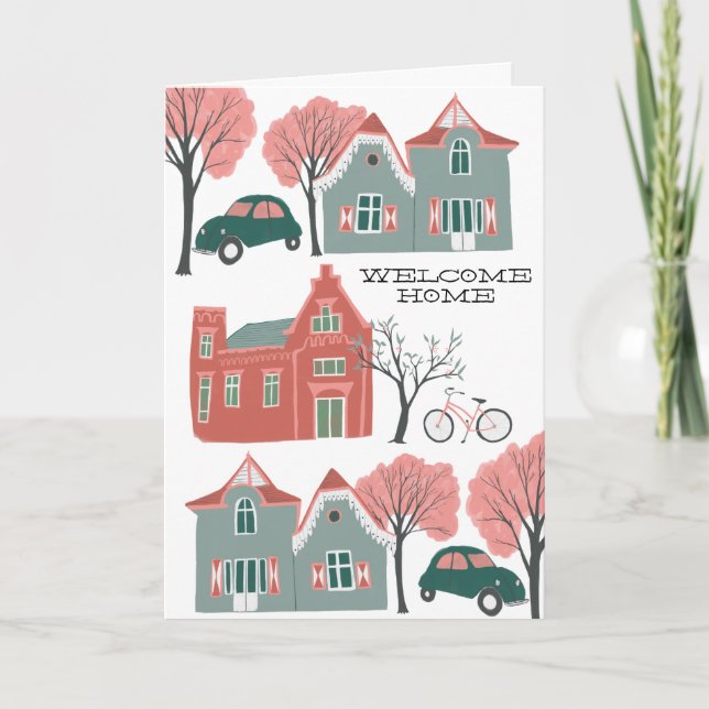 NEW HOUSE Welcome Home Neighborhood Town Village Card (Front)