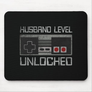 New Husband Level Unlocked Just Married Gamer Bach Mouse Pad