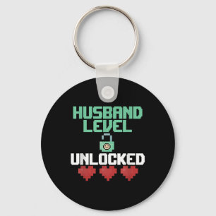 New Husband Level Unlocked Just Married Gamer Gift Keychain
