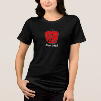 New I Love This City on black Tri-Blend Shirt