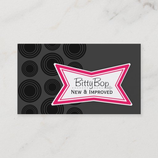 Customizable New & Improved BittyBop Business Cards