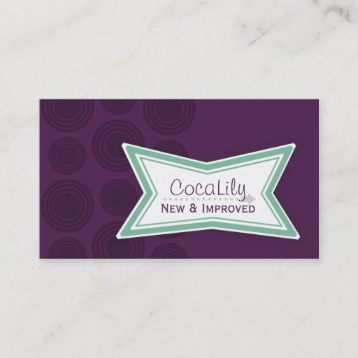 Customizable New & Improved CocaLily Business Cards