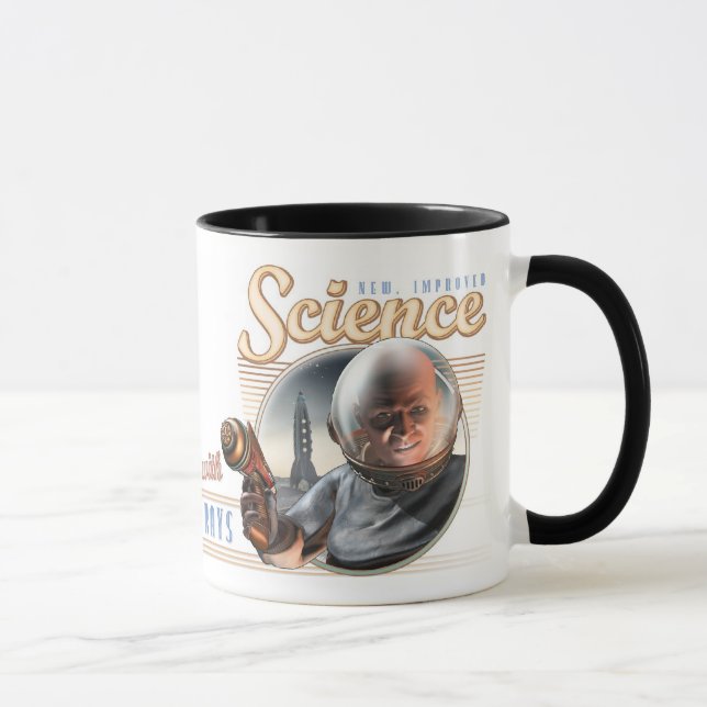 New, Improved Science: Now, With Death Rays! Mug (Right)