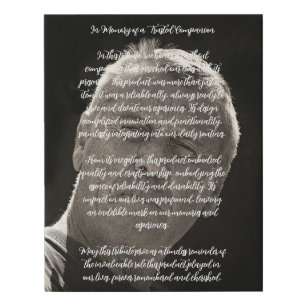 NEW! In Memory Faux Wrapped Canvas Print -11x14