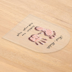 New Infant-hand n footprint Acrylic Invitations