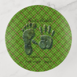 New Infant hand n footprint Trinket Tray
