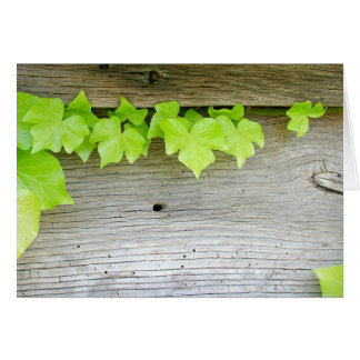 New ivy, old wood cards