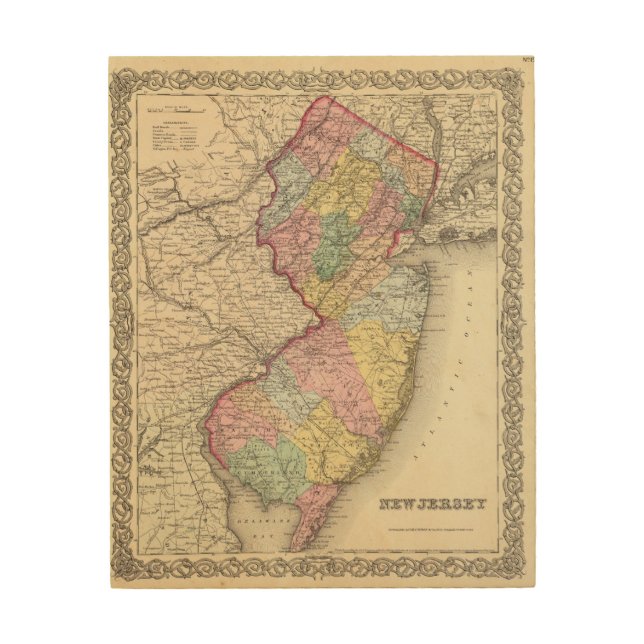 New Jersey 2 Wood Wall Art (Front)