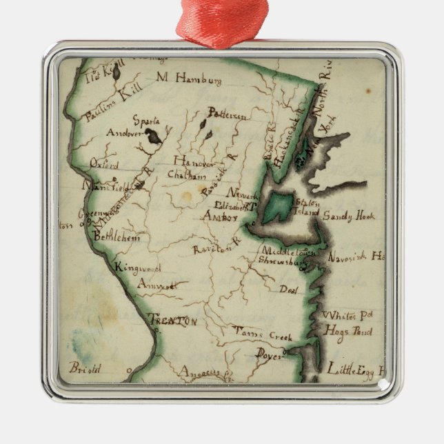 New Jersey 5 Metal Ornament (Front)
