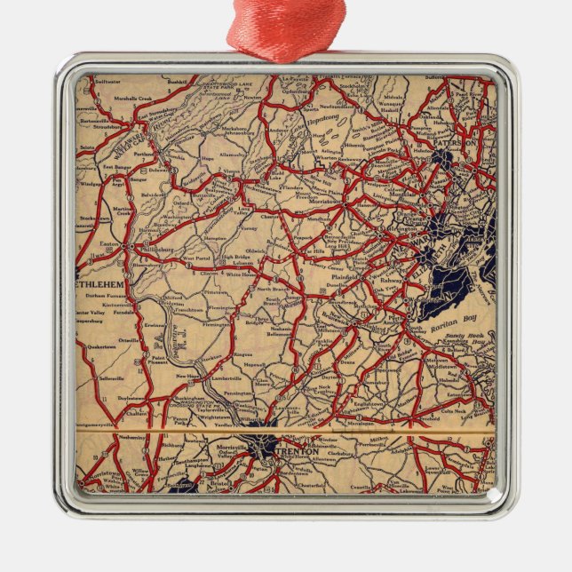 New Jersey 6 Metal Ornament (Front)