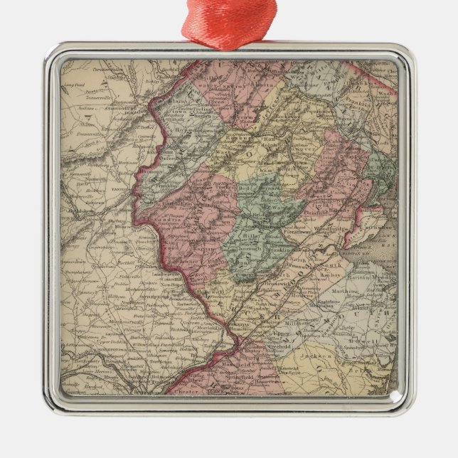 New Jersey 9 Metal Ornament (Front)