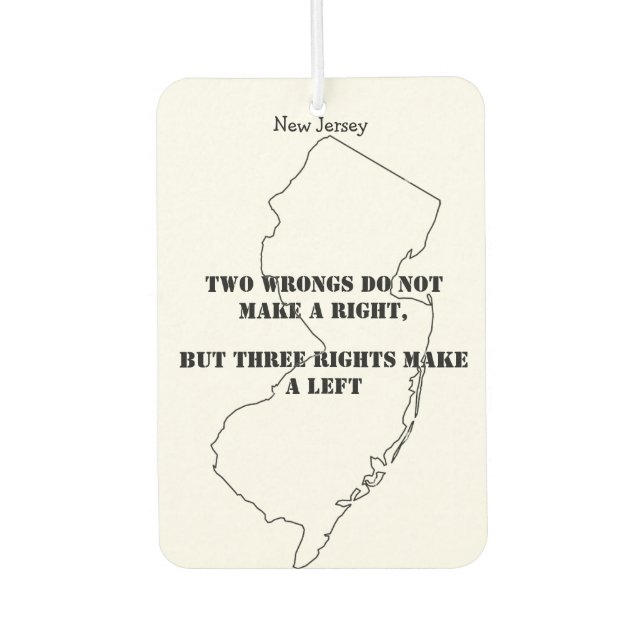 New Jersey  Air Freshener (Front)