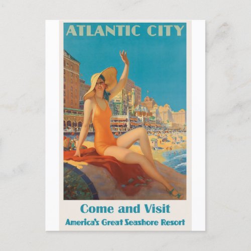 New Jersey America Vintage Travel Postcard