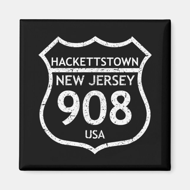 New Jersey Area Code 908 Hackettstown, Nj Home Sta Magnet (Front)