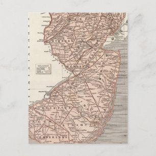 New Jersey Atlas Map Postcard