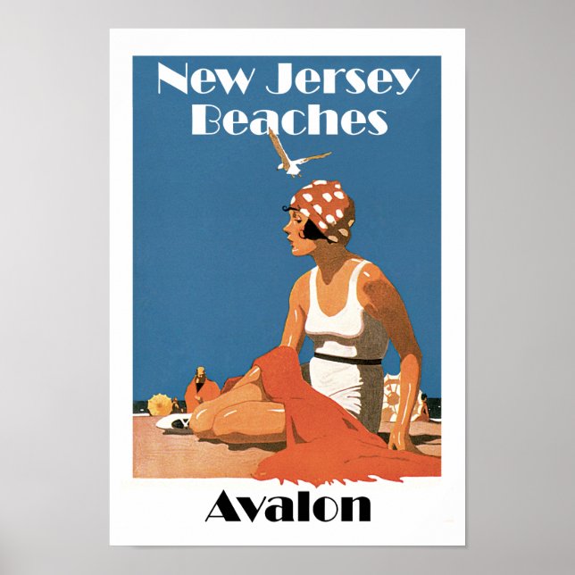 New Jersey Beaches ~ Avalon Poster (Front)