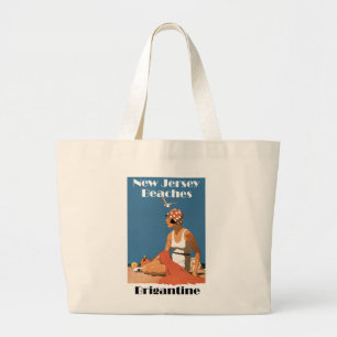 New Jersey Beaches ~ Brigantine Large Tote Bag