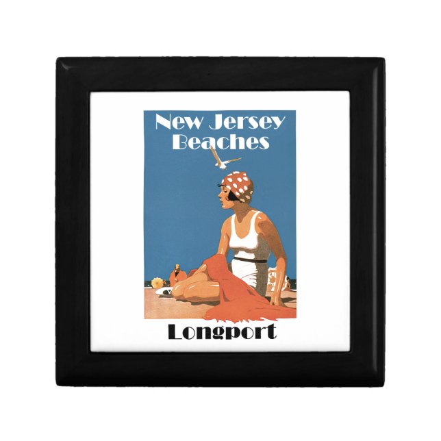 New Jersey Beaches ~ Longport Jewelry Box (Front)